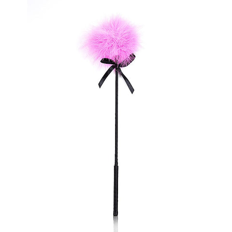 Pink Fancy Feather Tickler With Ribbon by BDStyle - Ticklers