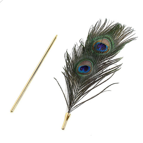 Premium Peacock Feather Tickler by BDStyle - Ticklers
