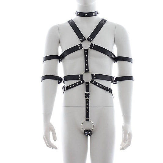 Fetish Full Body Harness With Double Cuffs by BDStyle - His Fetish