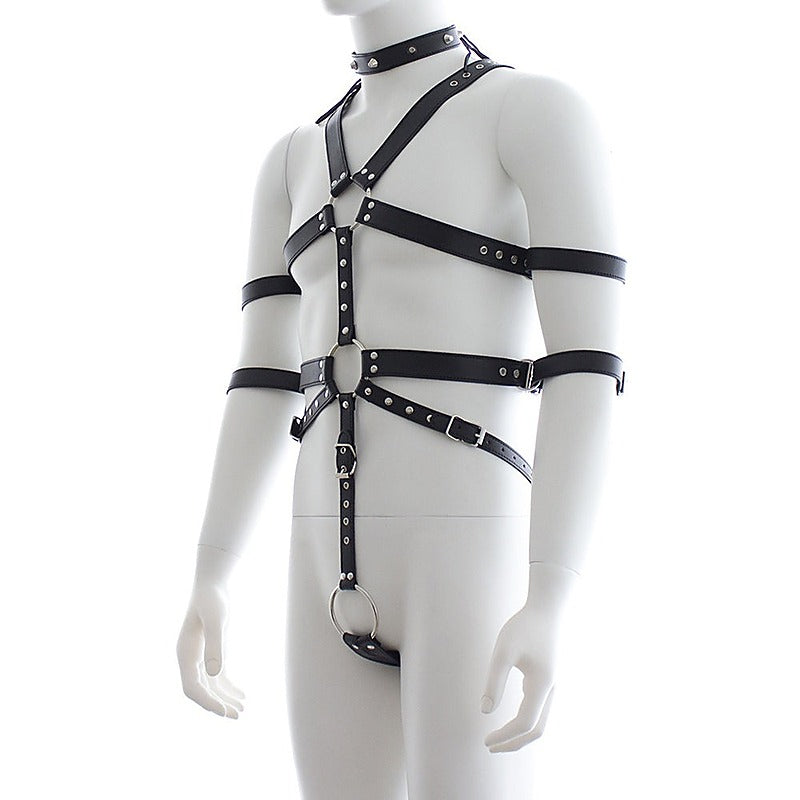 Fetish Full Body Harness With Double Cuffs by BDStyle - His Fetish