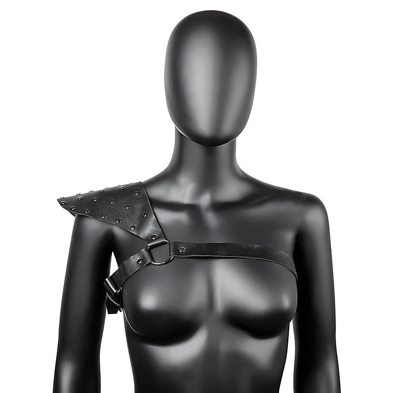 One Shoulder Fetish Play Chest Harness by BDStyle - Cuffs And Restraints