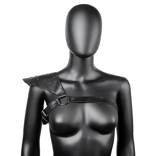 One Shoulder Fetish Play Chest Harness by BDStyle - Cuffs And Restraints