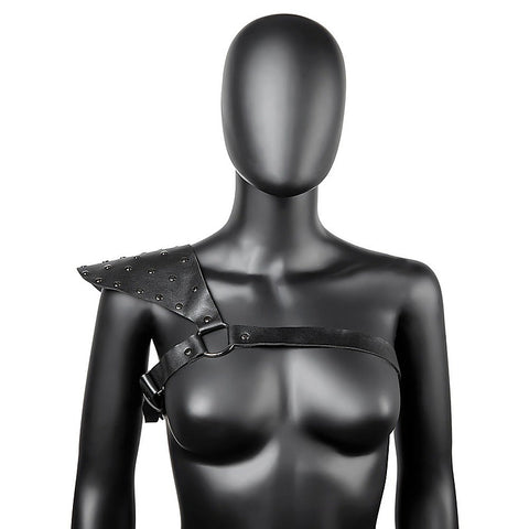 One Shoulder Fetish Play Chest Harness by BDStyle - Cuffs And Restraints