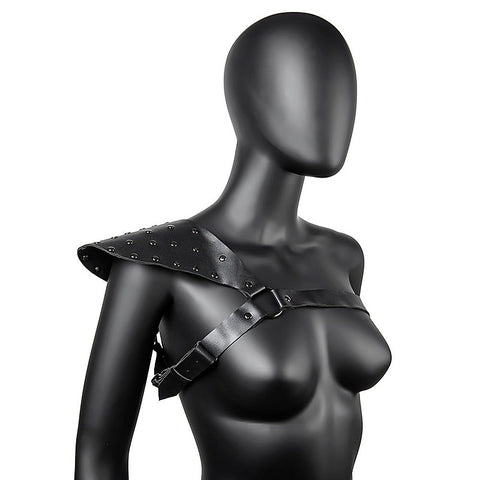One Shoulder Fetish Play Chest Harness by BDStyle - Cuffs And Restraints