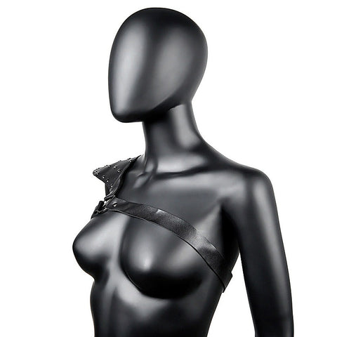 One Shoulder Fetish Play Chest Harness by BDStyle - Cuffs And Restraints