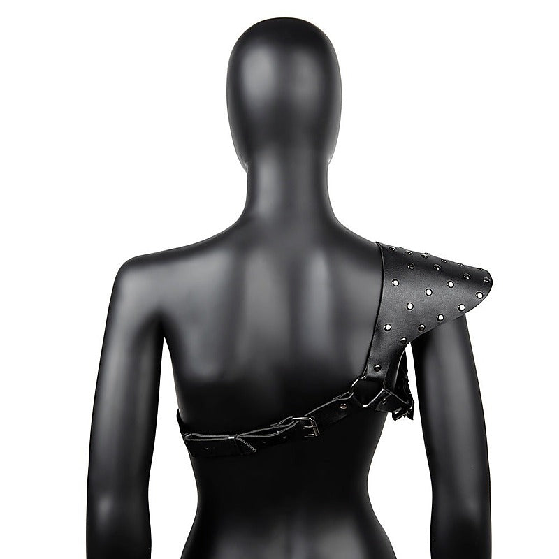One Shoulder Fetish Play Chest Harness by BDStyle - Cuffs And Restraints