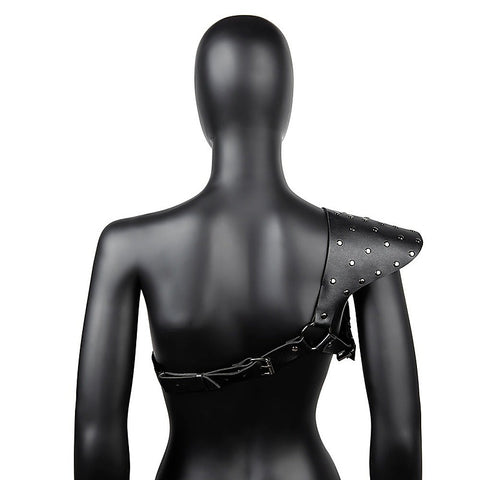 One Shoulder Fetish Play Chest Harness by BDStyle - Cuffs And Restraints