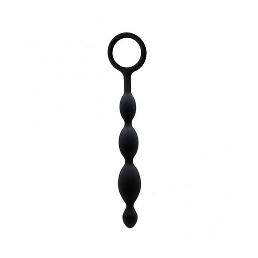 Silicone Anal Beads With Ring Pull by Love In Leather - Anal Beads and Balls