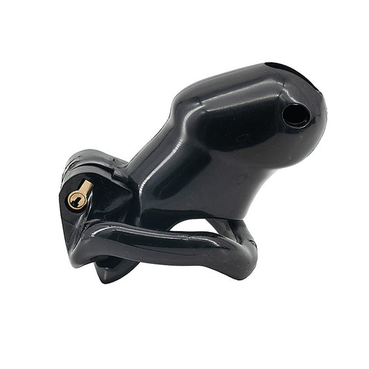 Resin Male Chastity Cage Black by Love In Leather - Male Chastity