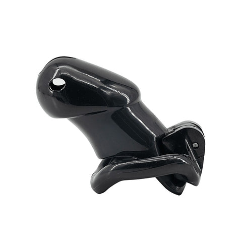 Resin Male Chastity Cage Black by Love In Leather - Male Chastity
