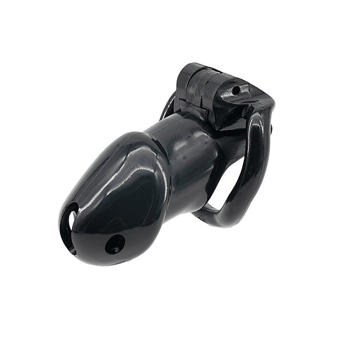 Resin Male Chastity Cage Black by Love In Leather - Male Chastity