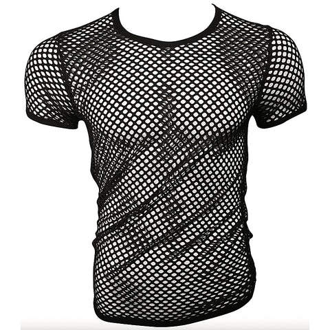 Men's Mesh Shirt with Black Binding by Love In Leather - His Fetish