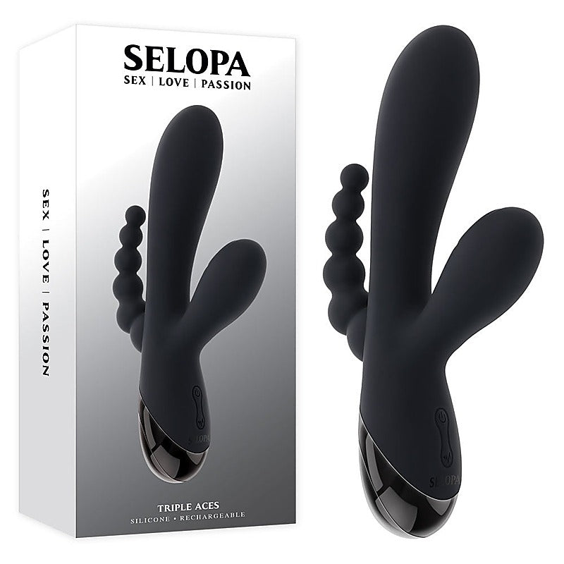 TRIPLE ACES Rechargeable Triple Stimulator Vibe by Evolved - G-Spot Vibrators