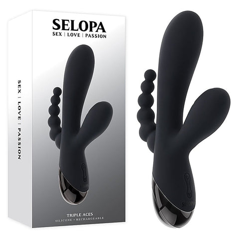 TRIPLE ACES Rechargeable Triple Stimulator Vibe by Evolved - G-Spot Vibrators