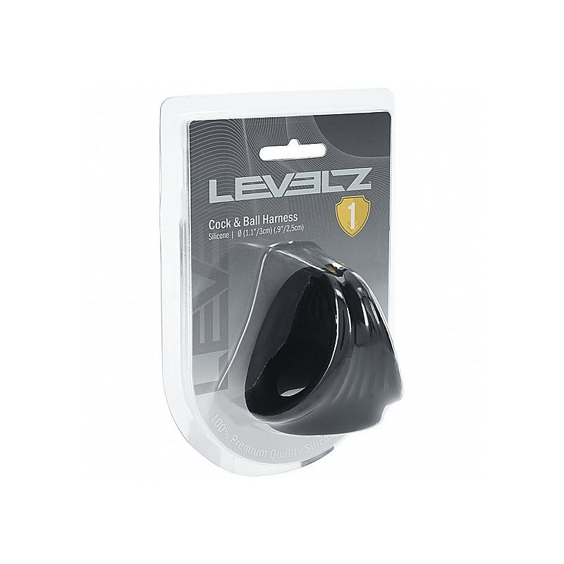 LEVELZ Silicone Cock & Ball Harness Cock & Ball Ring - Stretchy Cock Rings