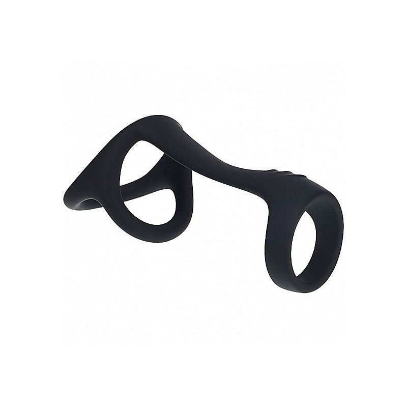 Tri O Silicone Shaft Cock and Ball Ring by Shots Toys - Stretchy Cock Rings