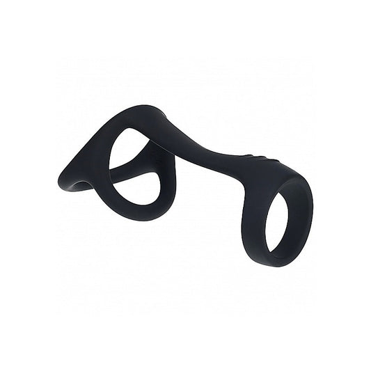 Tri O Silicone Shaft Cock and Ball Ring by Shots Toys - Stretchy Cock Rings