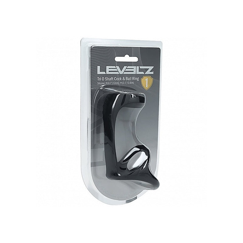 Tri O Silicone Shaft Cock and Ball Ring by Shots Toys - Stretchy Cock Rings