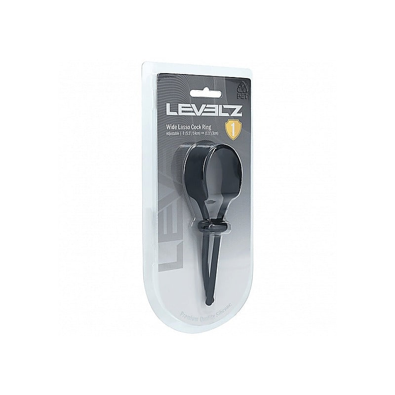 Wide Adjustable Silicone Lasso Cock Ring by Shots - Stretchy Cock Rings