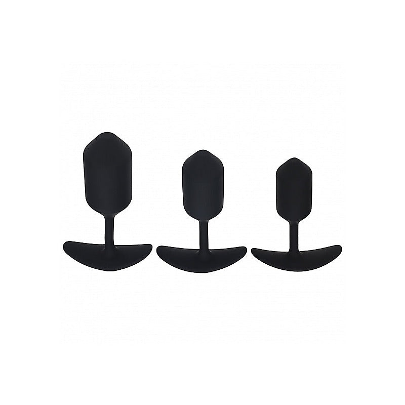 LEVELZ 3 Pack Silicone Weighted Anal Plug Training Set - Butt Plugs