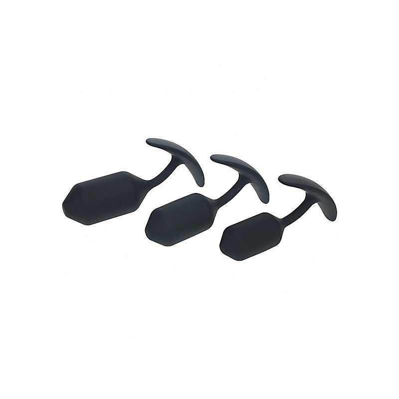 LEVELZ 3 Pack Silicone Weighted Anal Plug Training Set - Butt Plugs