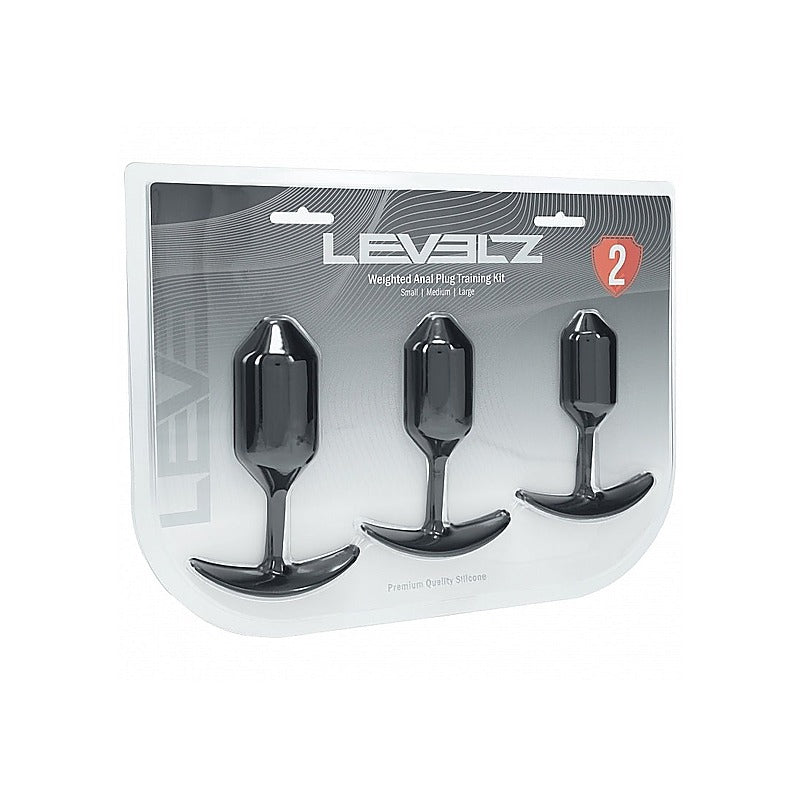 LEVELZ 3 Pack Silicone Weighted Anal Plug Training Set - Butt Plugs