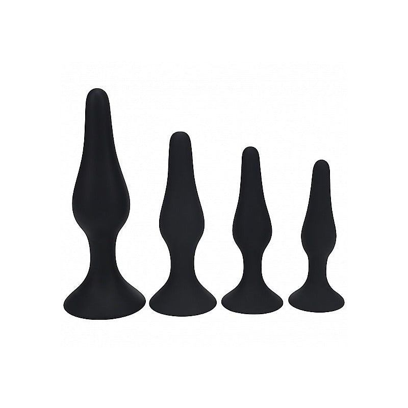 LEVELZ Slim Silicone Anal Plug Kit of 4 Sizes by Shots Toys - Butt Plugs