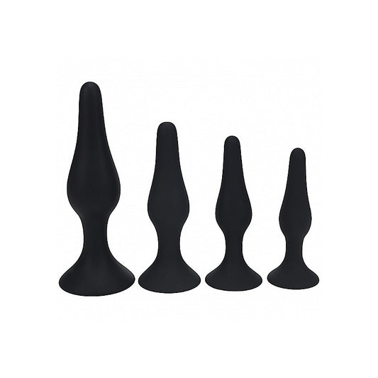 LEVELZ Slim Silicone Anal Plug Kit of 4 Sizes by Shots Toys - Butt Plugs