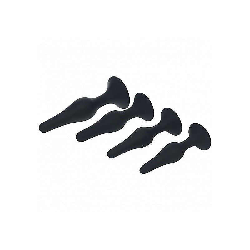 LEVELZ Slim Silicone Anal Plug Kit of 4 Sizes by Shots Toys - Butt Plugs