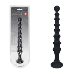 Ribbed Silicone Flared Anal Probe Beads by Shots Toys - Anal Beads and Balls