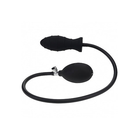LEVELZ Ribbed Silicone Inflatable Anal Plug by Shots Toys - Butt Plugs