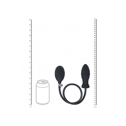 LEVELZ Ribbed Silicone Inflatable Anal Plug by Shots Toys - Butt Plugs