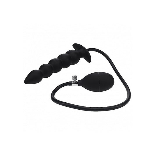 Beaded Inflatable Silicone Anal Plug by Shots Toys - Butt Plugs