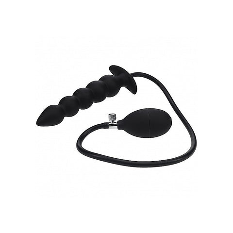 Beaded Inflatable Silicone Anal Plug by Shots Toys - Butt Plugs