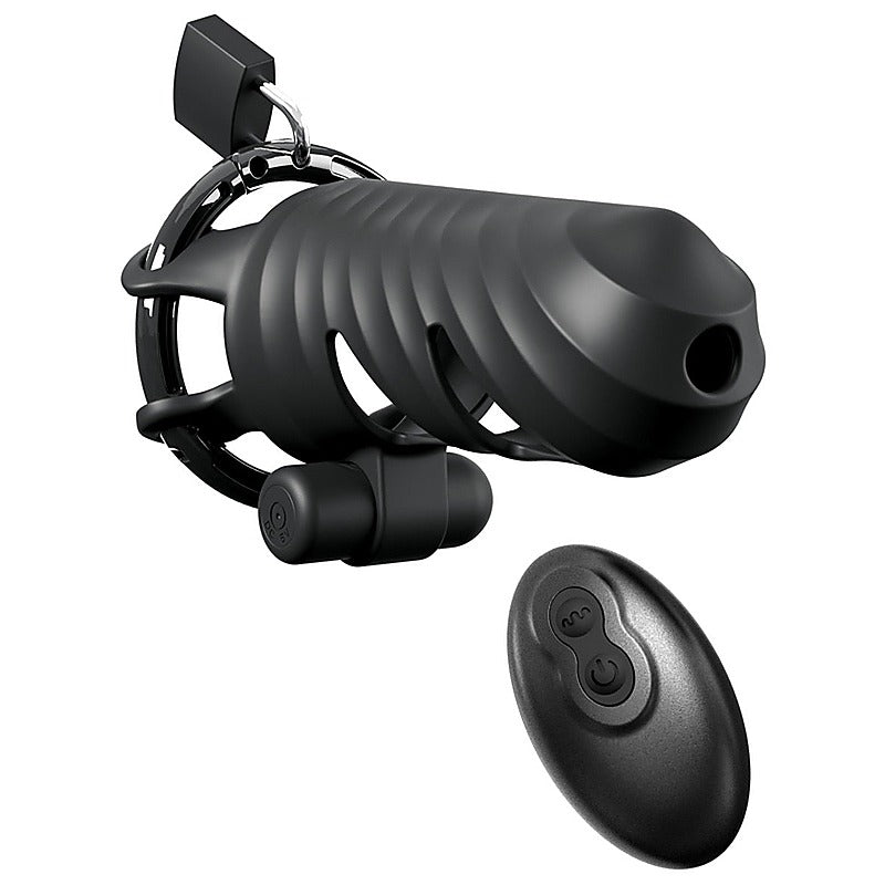 Fantasy C-Ringz Remote-Controlled Vibrating Cock Blocker - Male Chastity