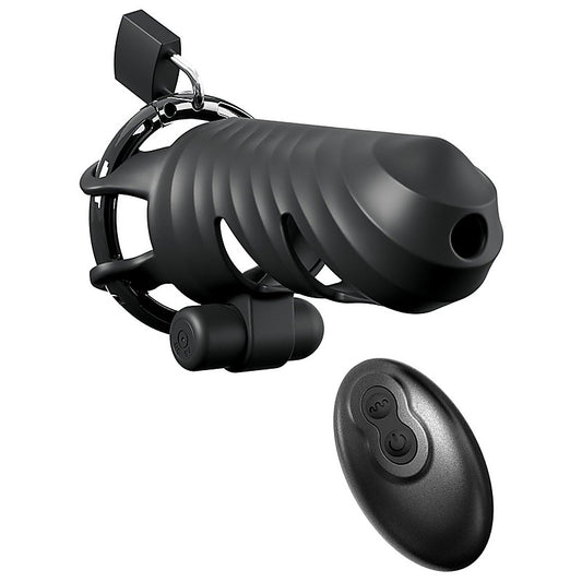 Fantasy C-Ringz Remote-Controlled Vibrating Cock Blocker - Male Chastity
