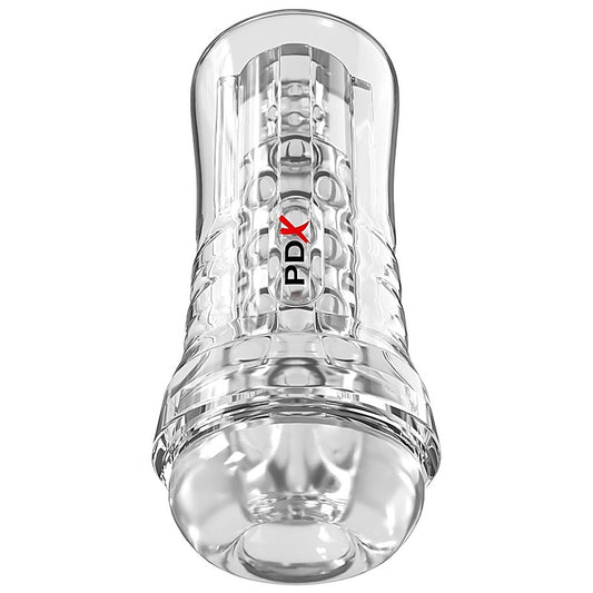 PDX Elite ViewTube See-Thru EZ-Grip Stroker - Masturbators and Strokers