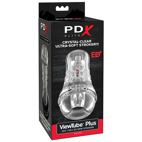 PDX Elite ViewTube See-Thru EZ-Grip Male Stroker - Masturbators and Strokers