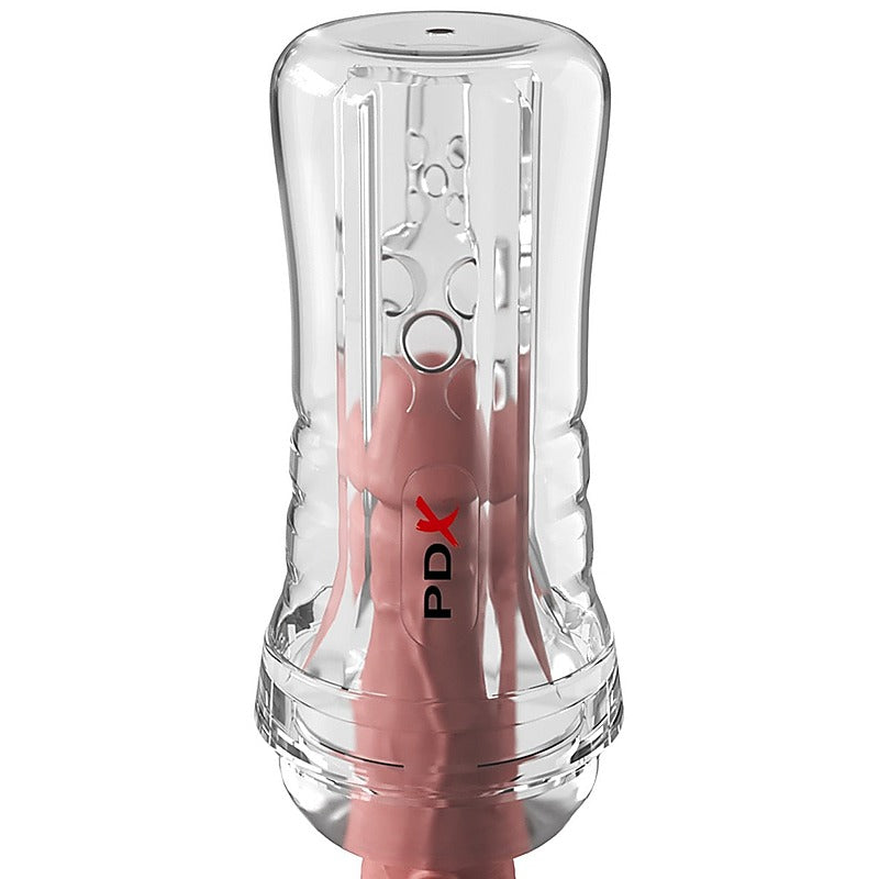 PDX Elite ViewTube See-Thru EZ-Grip Male Stroker - Masturbators and Strokers