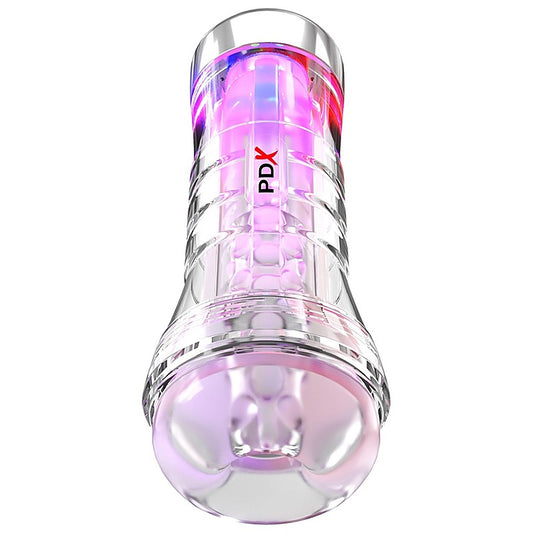 PDX Elite ViewTube XXL See-Thru EZ-Grip LED Male Stroker - Masturbators and Strokers