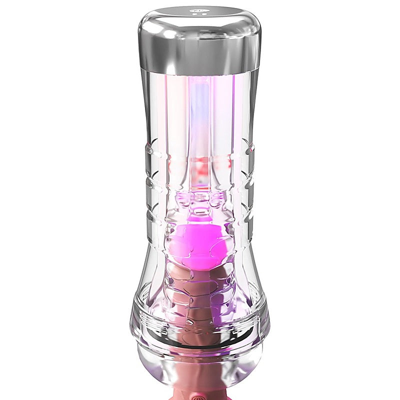 PDX Elite ViewTube XXL See-Thru EZ-Grip LED Stroker - Masturbators and Strokers