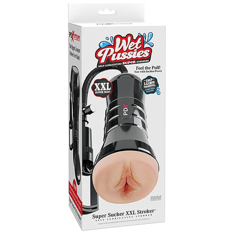 PDX Extreme Wet Pussies Super Sucker XXL Realistic Stroker - Masturbators and Strokers