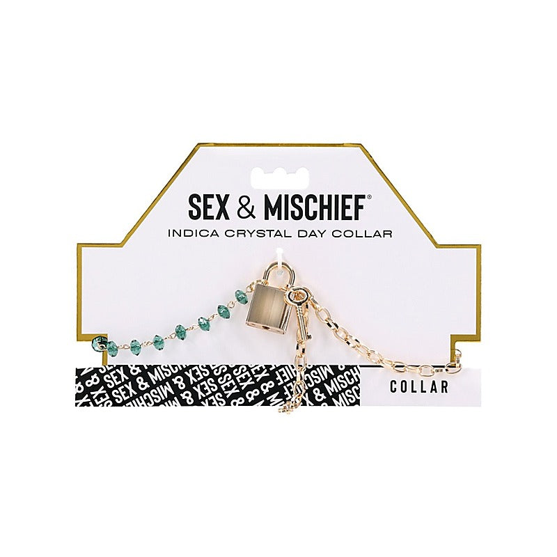 Indica Crystal Day Bondage Collar by Sportsheets - Collars and Leads