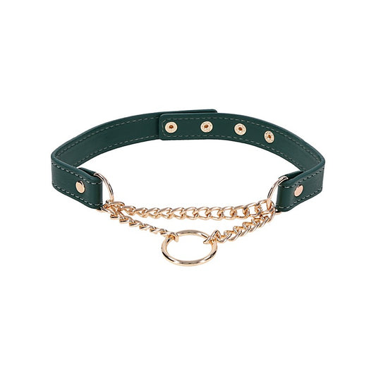 Indica Day Faux Leather Bondage Collar by Sportsheets - Collars and Leads