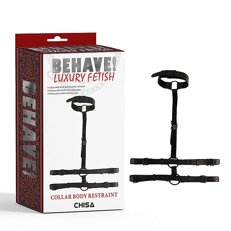 Adjustable Bondage Collar Body Restraint by Chisa - Collars and Leads