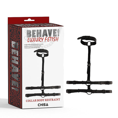 Adjustable Bondage Collar Body Restraint by Chisa - Collars and Leads
