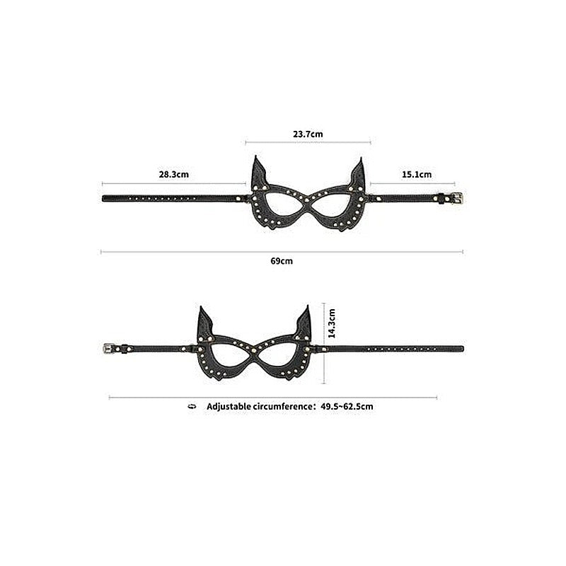 Adjustable PU Leather Bunny Mask by Lovetoy - Masks And Blindfolds