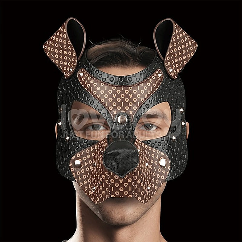 Classic Pup Mask With Removable Muzzle by Lovetoy - Masks And Blindfolds