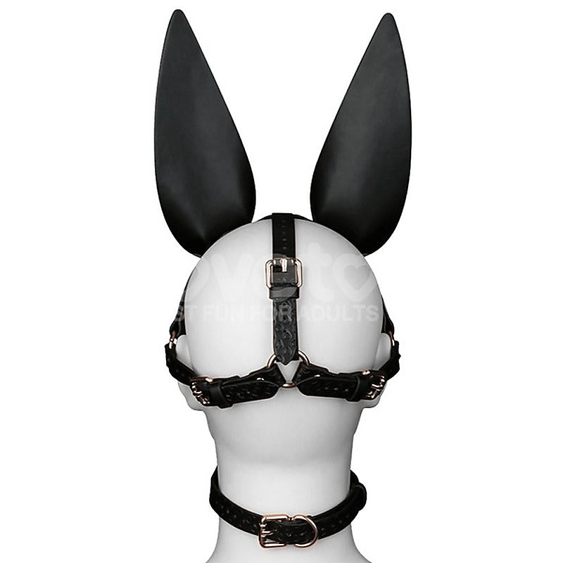 Dark Sculpted Bunny Ears BDSM Mask by Lovetoy - Masks And Blindfolds