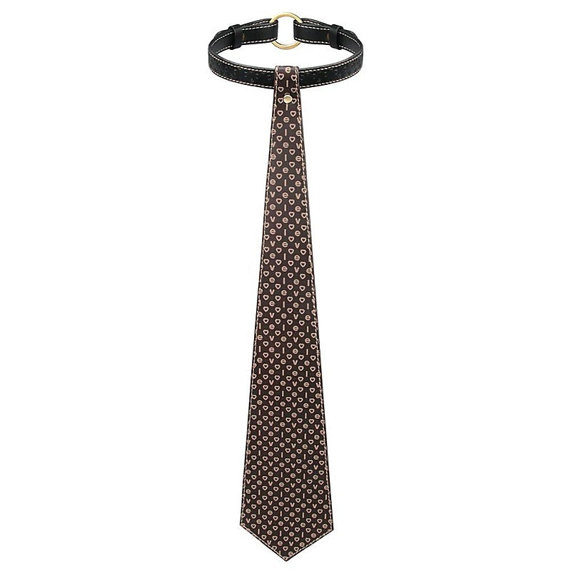 Bondage Tie Collar With Adjustable Strap by Lovetoy - Collars and Leads